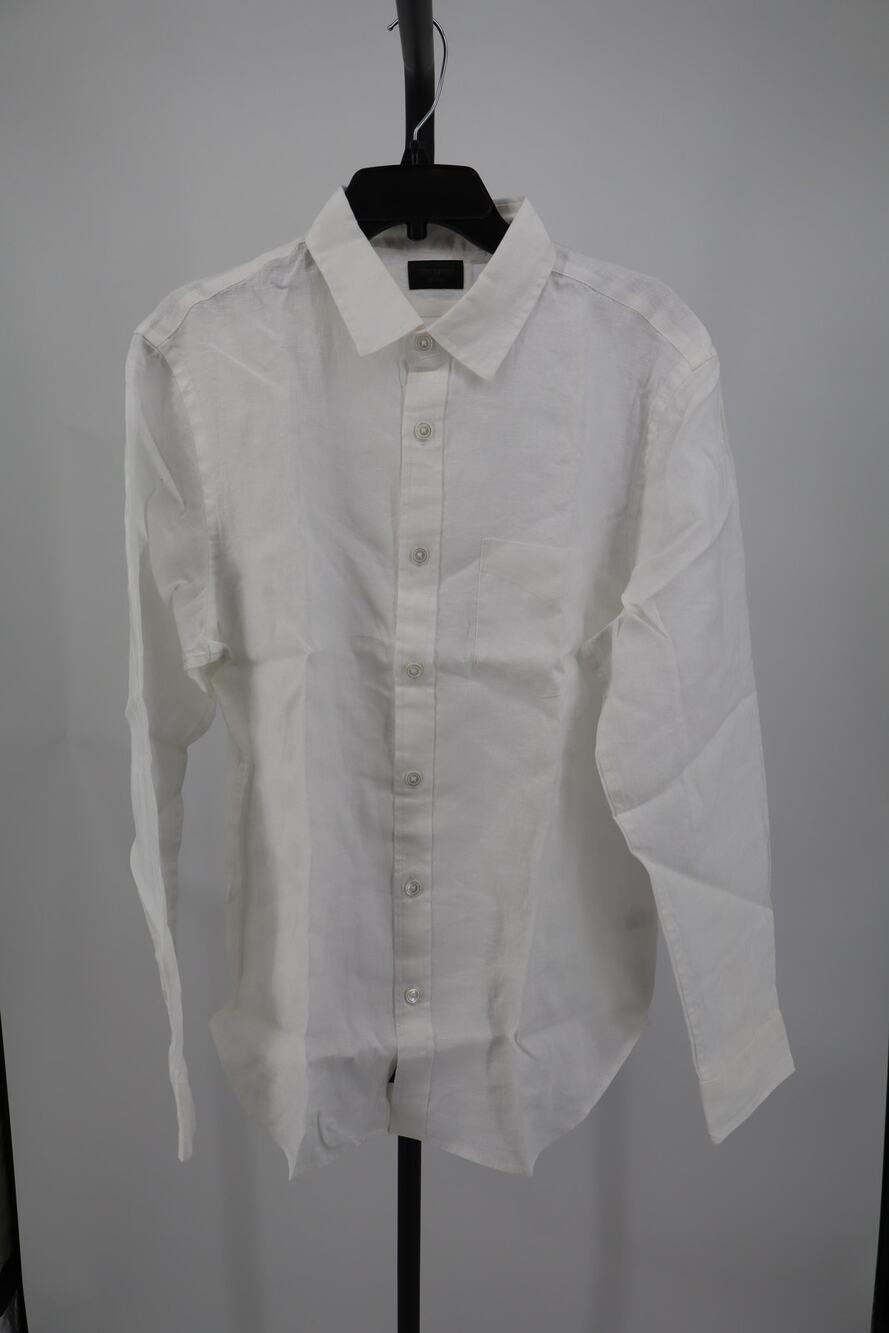 NEW Todd Snyder Button Down Shirt Men's White Pocket Long Sleeve Curved Hem L